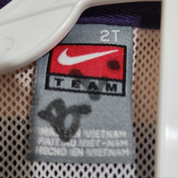 Nike LSU Windbreaker Jacket And Pants Purple & Yellow Kids 2T - Picture 2 of 12